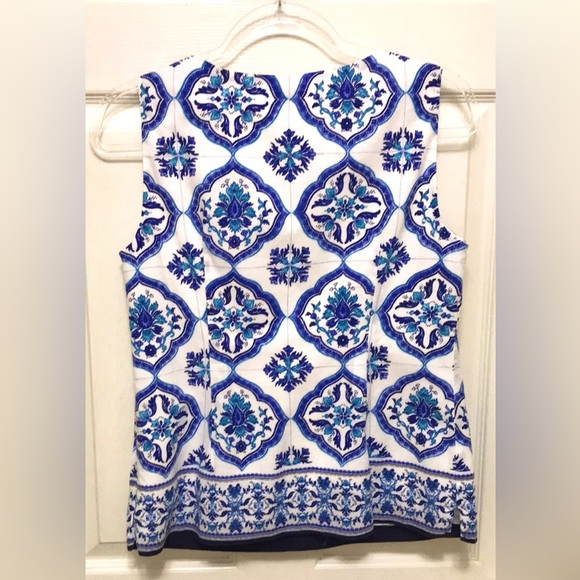 Talbots Medallion Print Shell Top - Picture 13 of 16